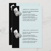 Invitation Fiche d'information sur les orchidées blanches (Devant / Derrière)