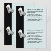 Invitation Fiche d'information sur les orchidées blanches 1 (Devant / Derrière)