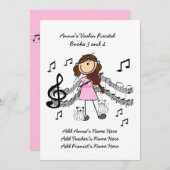 Invitation Fiche d'invitation au considérant pour violon d'An (Devant / Derrière)