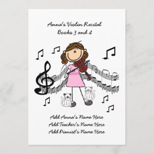 Invitation Fiche d'invitation au considérant pour violon d'An