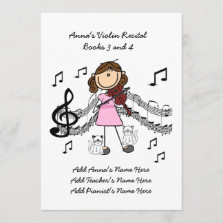 Invitation Fiche d'invitation au considérant pour violon d'An