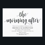 Invitation Fiche d'invitation de Brunch Mariage Rustic Post<br><div class="desc">Planifier un brunch avec les jeunes mariés le lendemain du mariage ? Invitations invités avec cette calligraphie rustique sur le thème Post Mariage Brunch Invitation Card. 
Ajoutez les détails de votre brunch en caractères noirs correspondants / lettrage.

#TeeshaDerrick</div>