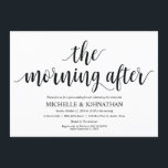 Invitation Fiche d'invitation de Brunch Mariage Rustic Post<br><div class="desc">Planifier un brunch avec les jeunes mariés le lendemain du mariage ? Invitations invités avec cette calligraphie rustique sur le thème Post Mariage Brunch Invitation Card. 
Ajoutez les détails de votre brunch en caractères noirs correspondants / lettrage.

#TeeshaDerrick</div>