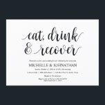 Invitation Fiche d'invitation de Brunch Mariage Rustic Post<br><div class="desc">Planifier un brunch avec les jeunes mariés le lendemain du mariage ? Invitations invités avec cette calligraphie rustique sur le thème Post Mariage Brunch Invitation Card. 
Ajoutez les détails de votre brunch en caractères noirs correspondants / lettrage.

#TeeshaDerrick</div>