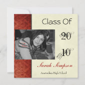 Invitation Fiche d'invitation de diplôme (Devant)