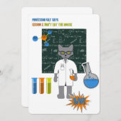 Invitation Fiche d'invitation du professeur Cat (Devant / Derrière)