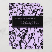 Invitation Fiche d'invitation pour renouvellement Vow Mariage (Devant / Derrière)