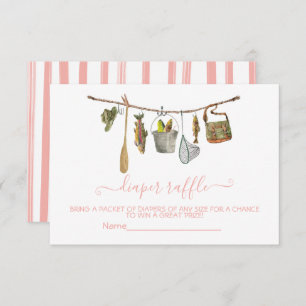 Invitation Fiche fille de la pêche de la couche