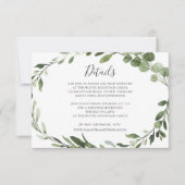 Invitation Fiche Mariage Foliage Green (Devant)