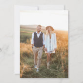 Invitation Fiche photo Mariage vert BRUNSWICK (Dos)