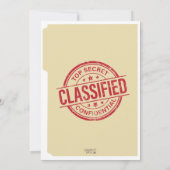 Invitation Fichier de mission de l'agent secret Spy Anniversa (Dos)