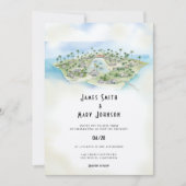 Invitation Fidji Island destination mariage (Devant)