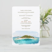 Invitation Fidji Island Melanesia Destination Wedding (Debout devant)