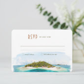 Invitation Fidji Island RSVP Mariage Insertion Destination (Debout devant)