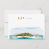 Invitation Fidji Island RSVP Mariage Insertion Destination (Devant)