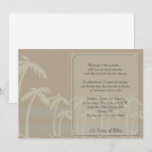 Invitation Fidji : les palmiers tropicaux pour l'anniversaire (Devant / Derrière)