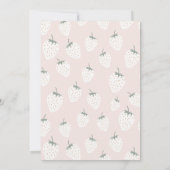 Invitation Fields fraises Berry Premier anniversaire | Fille (Dos)