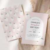Invitation Fields fraises Berry Premier anniversaire | Fille