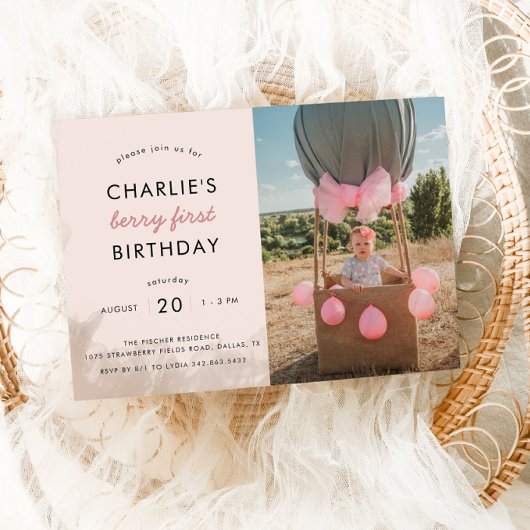 Invitation Fields fraises Berry Premier anniversaire | Photo