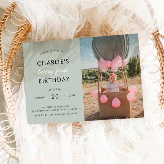Invitation Fields fraises Berry Premier anniversaire | Photo