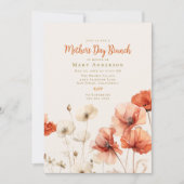 Invitation Fields of Poppies Mère's Day Brunch (Devant)