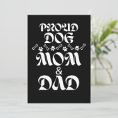 INVITATION FIER CHIEN MOM & DAD CHIENS AMATEURS ANIMAUX (Debout devant)