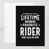 Invitation Fier Maman D'Un Awesome Joueur Rider (Devant / Derrière)