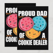 Invitation Fier papa d'un revendeur de biscuits pour les fill (Devant / Derrière)