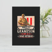 Invitation Fier petit-fils d'un vétéran de la WWII (Debout devant)