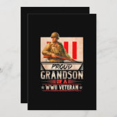 Invitation Fier petit-fils d'un vétéran de la WWII (Devant / Derrière)