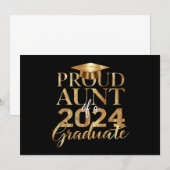 Invitation Fier Tante d'une classe de 2024 Diplôme Supérieur (Devant / Derrière)