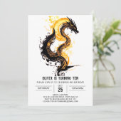 Invitation Fierce Dragon Adventure Anniversaire (Debout devant)