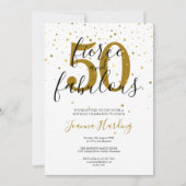 Invitation Fierce et fabuleux or et noir anniversaire (Devant)