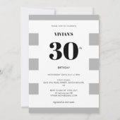 Invitation Fière Dame Dans La Pluie Jour 30e Anniversaire (Dos)