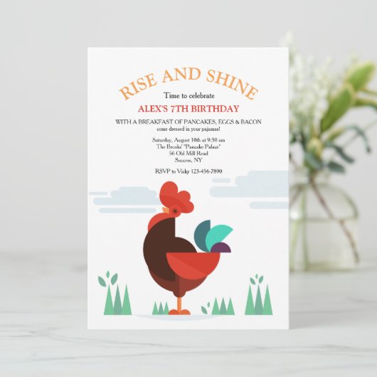 Invitation fière de coq (Debout devant)