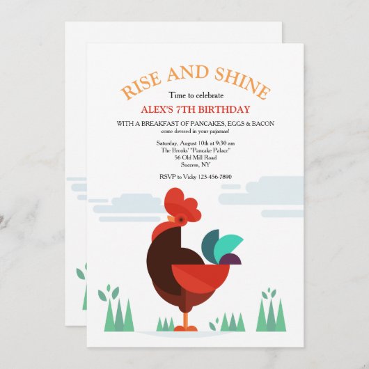 Invitation fière de coq (Devant / Derrière)