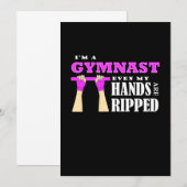 Invitation Fière d'être une gymnaste (Devant / Derrière)