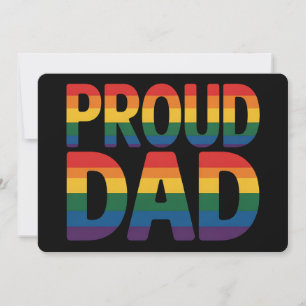 Invitation Fière Famille de papa LGBTQ Gay pride Ally Arc-en-