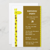 Invitation Fière Giraffe (Devant / Derrière)