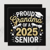 Invitation Fière Grand-Mère D'Un Diplôme D'Études Supérieures (Devant / Derrière)