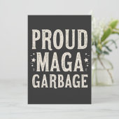 Invitation Fière MAGA Garbage pour l'élection de Trump partis (Debout devant)