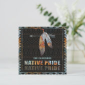 Invitation Fierté autochtone Plumes indienne Arrow tribale ré (Debout devant)