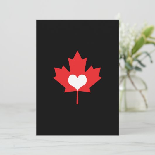 Invitation Fierté canadienne - I Love Canada Maple Leaf (Debout devant)