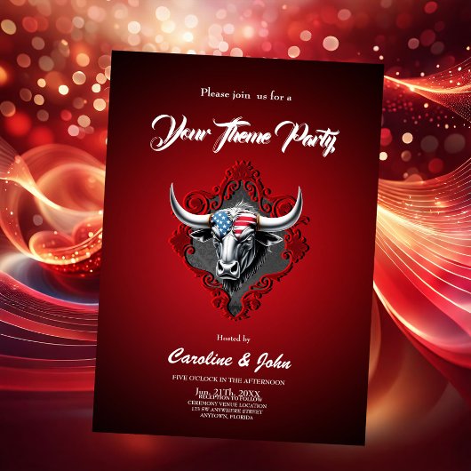 Invitation Fierté et force, un taureau américain