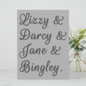 Invitation Fierté et préjugés Couples I (Debout devant)