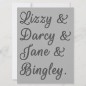 Invitation Fierté et préjugés Couples I (Devant)