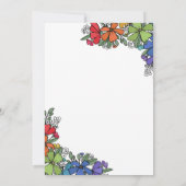 Invitation Fierté Fleurs arc-en-ciel Mariage LGBT officiel (Dos)