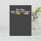 Invitation Fierté LGBT Pas Gay Juste Ici Pour Soutenir La Fêt (Debout devant)