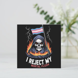 Invitation Fierté LGBT transgenre Je rejette ma chair mortell