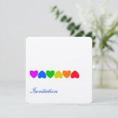 Invitation Fierté Rainbow Heart Line (Debout devant)